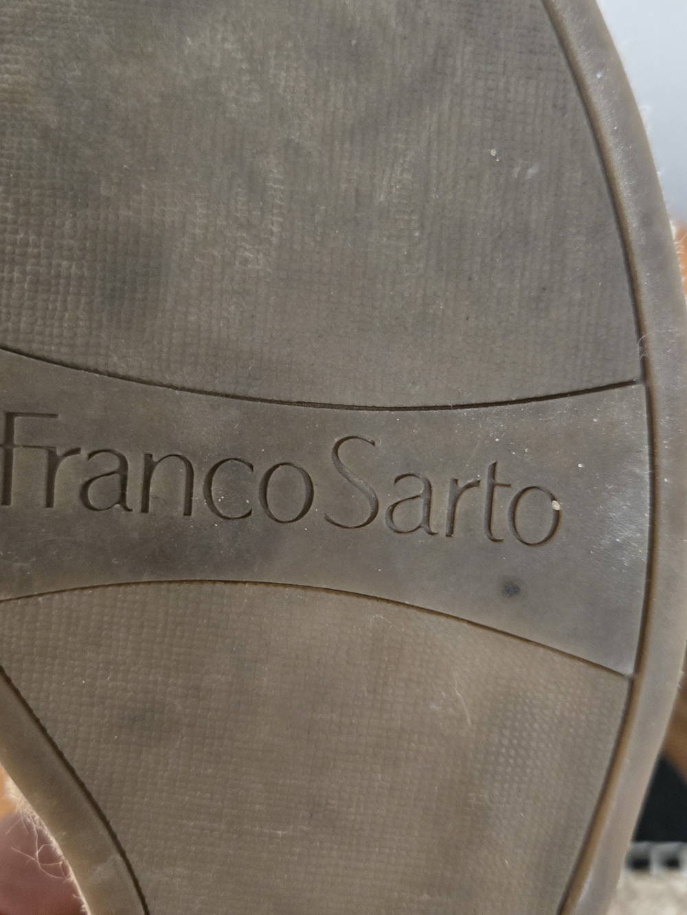 Franco Sarto Black Crisscross Espadrille Wedge Sandals - Size 10 - Picture 9 of 9